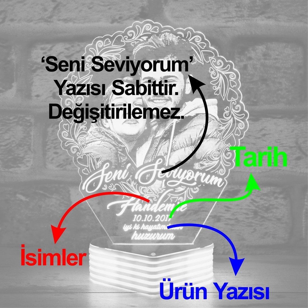 Sevgililer Günü Hediyesi, Fotoğraflı Sevgiliye Hediye Aydınlatma