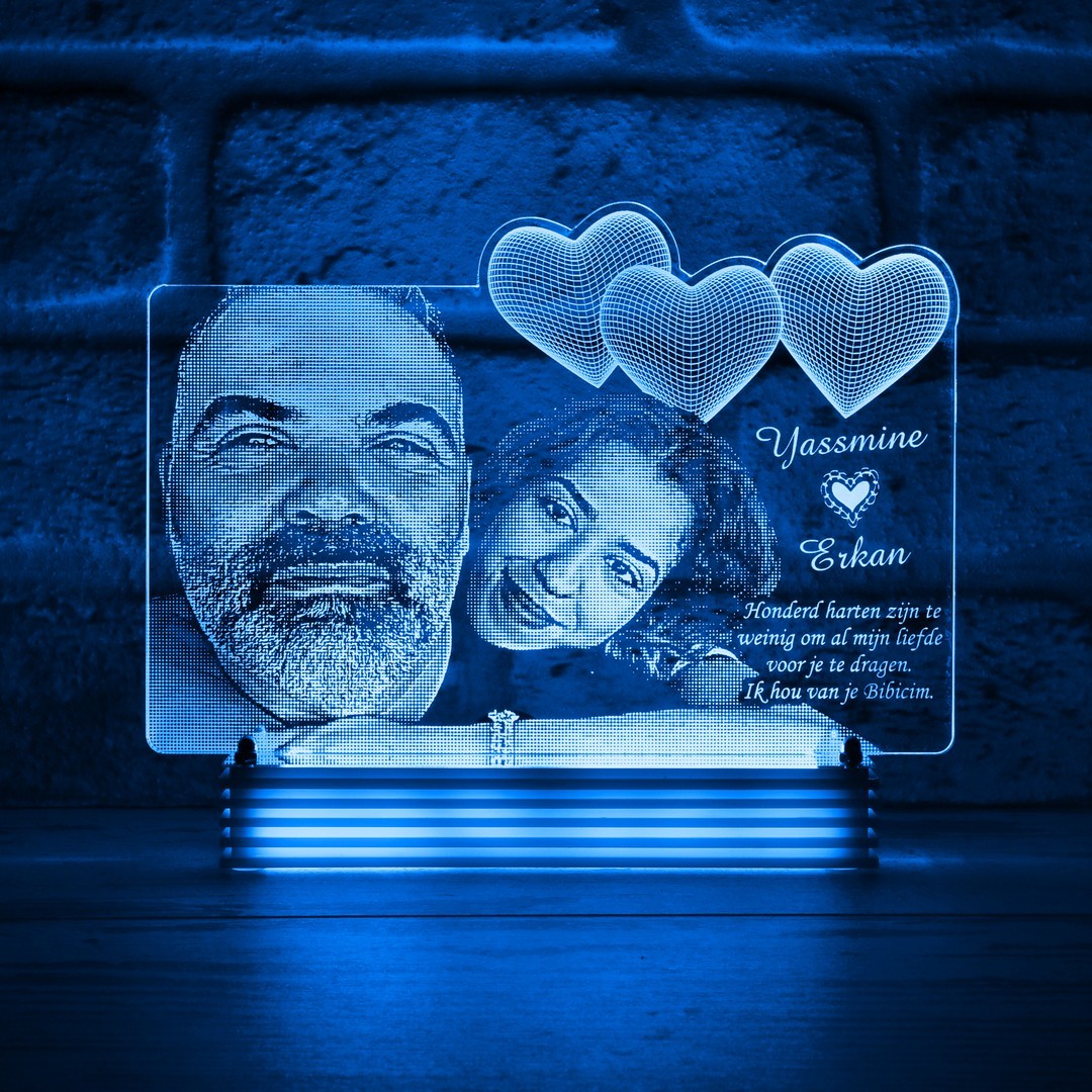Aileye Hediye Eşlere Özel 3D Lamba