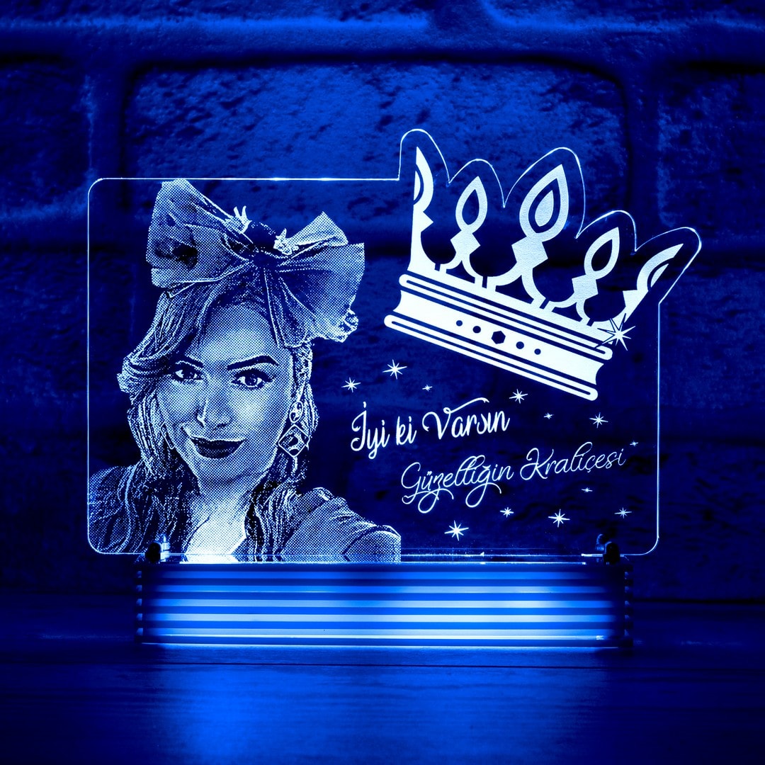 Prenses Kadınlara Hediye Resimli Lamba
