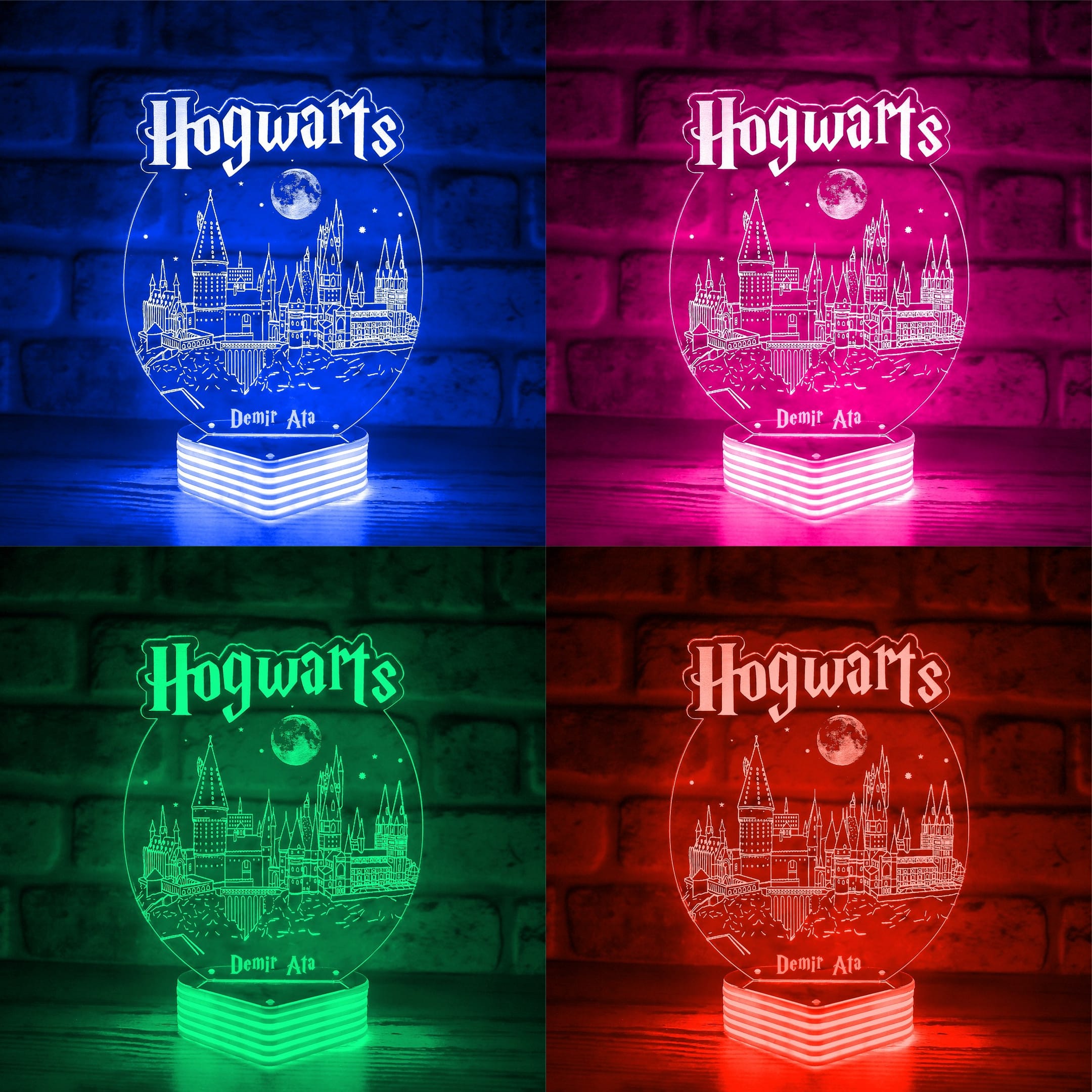 Harry Potter Hogwarts Kalesi Kişiye Özel 3D LED Lamba