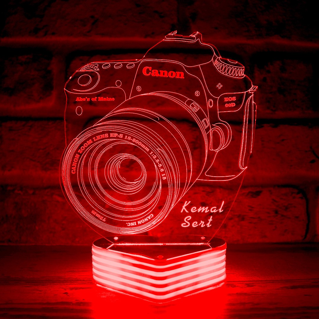 Fotoğraf Makinesi 3D Lamba