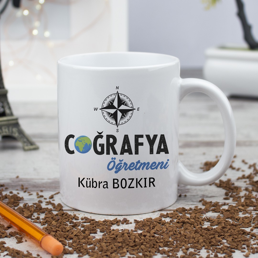Coğrafya Öğretmenine Hediye Kupa Bardak