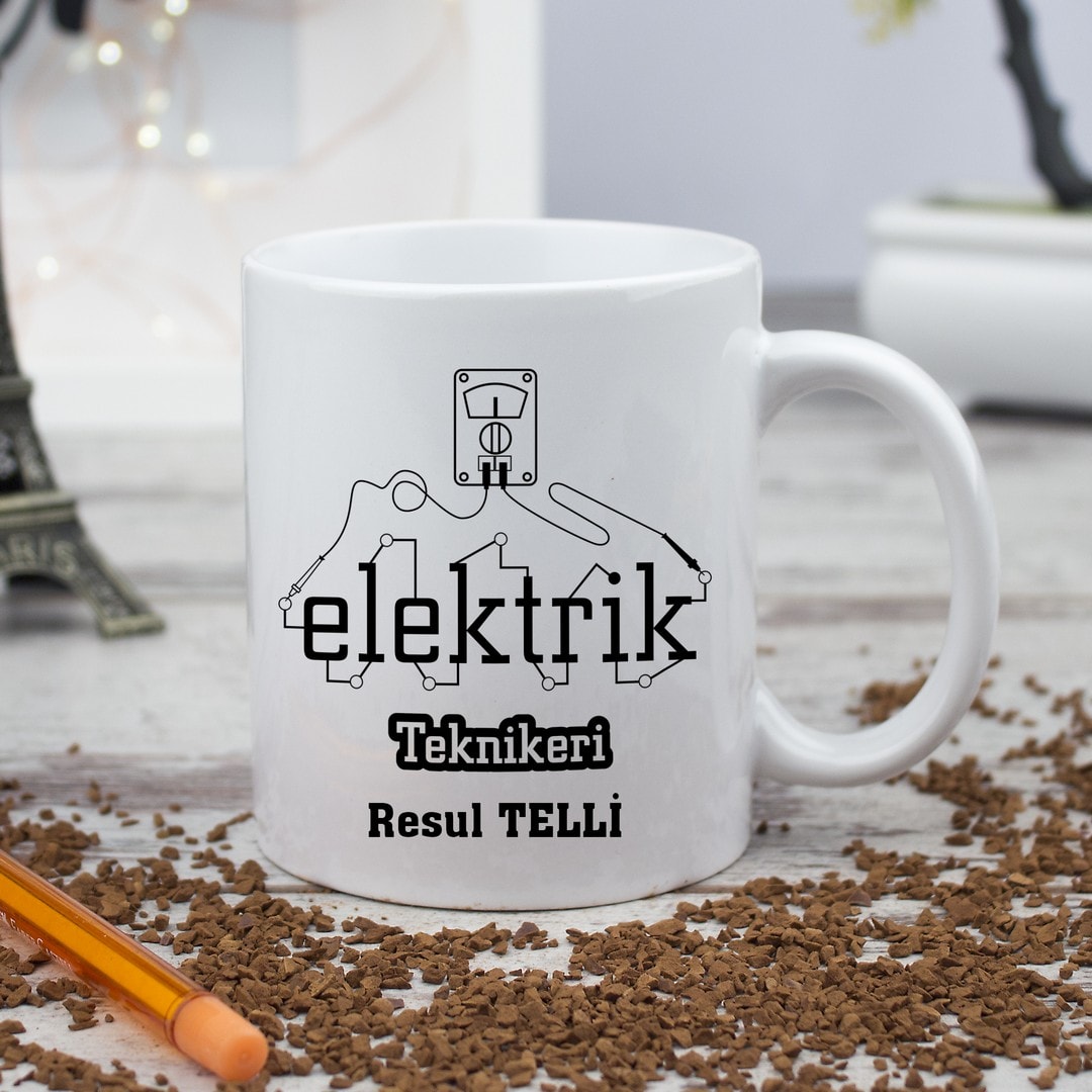 Elektrik Teknikeri Elektrik Mühendisi Kişiye Özel Kupa Bardak