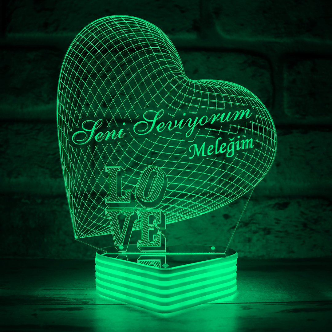 Sevgiliye Hediye LOVE 3D Lamba