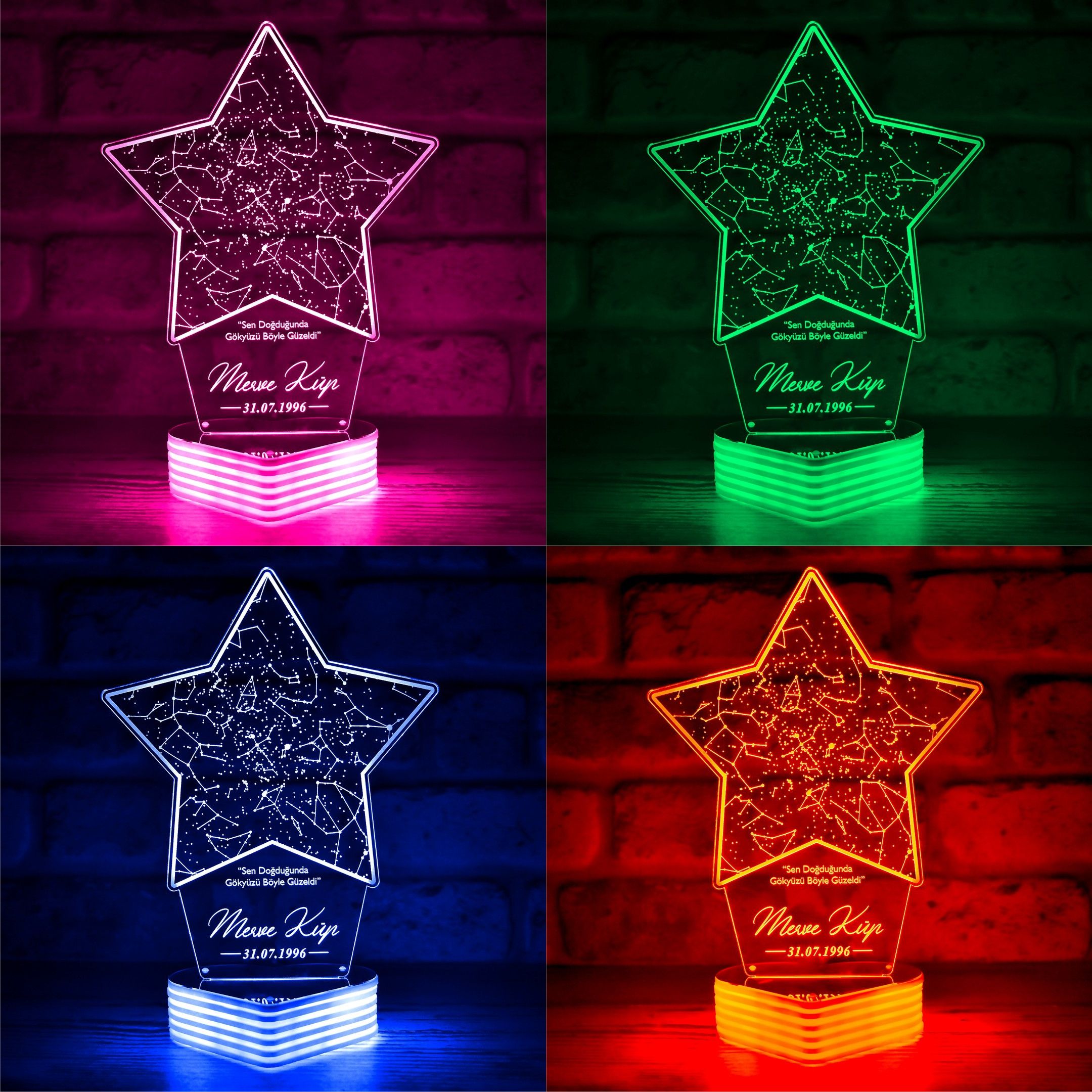 Yıldız Haritası, Kişiye Özel 3D LED Lamba