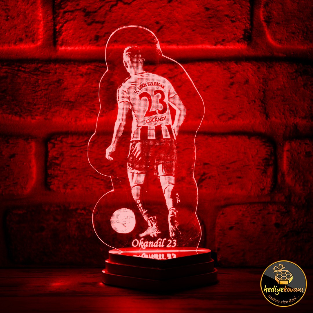 Futbolseverlere, Taraftara Hediye Kişiye Özel 3D Lamba