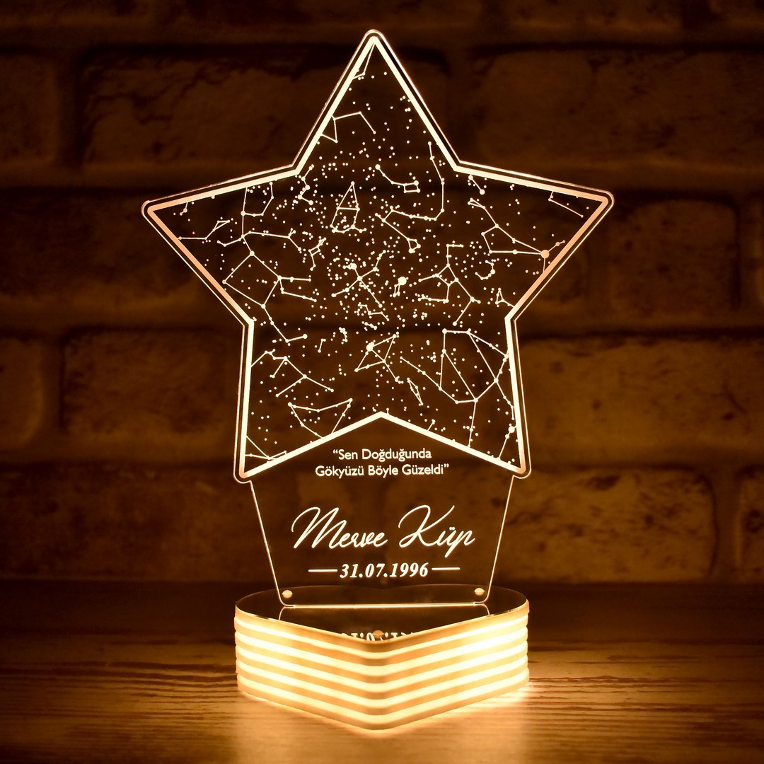 Yıldız Haritası, Kişiye Özel 3D LED Lamba