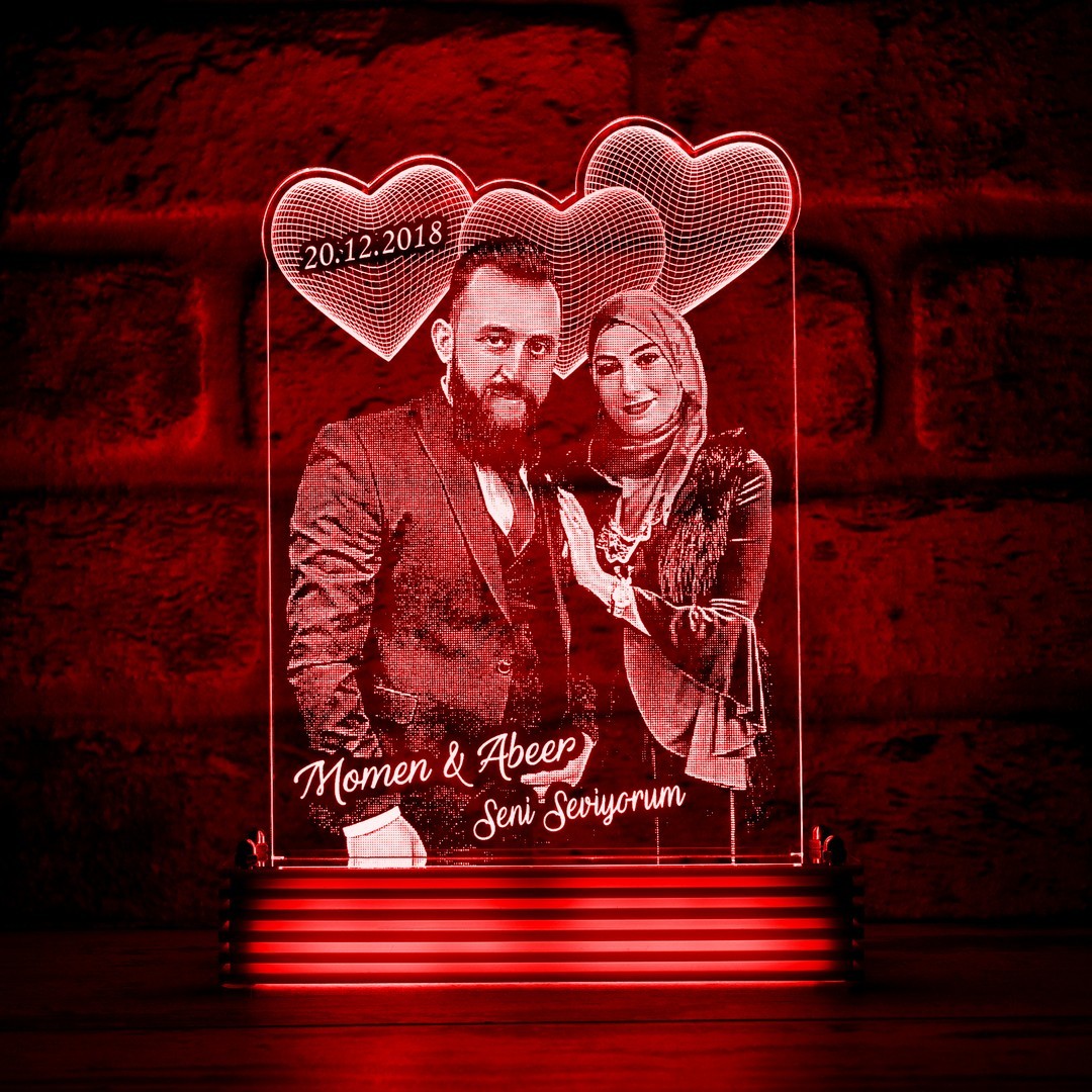 Eşe Hediye 3D Lamba