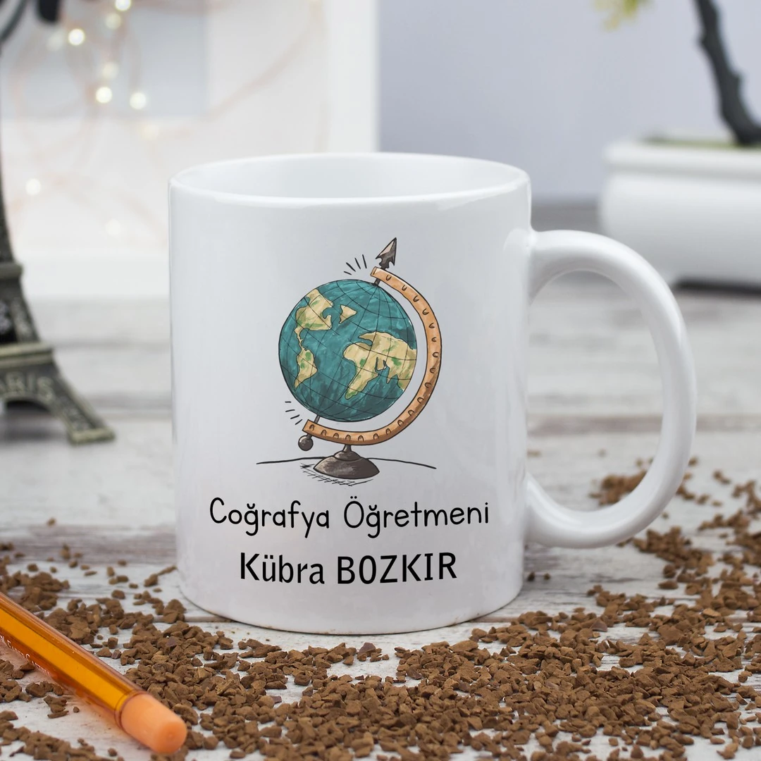 Coğrafya Öğretmenine Hediye Bardak