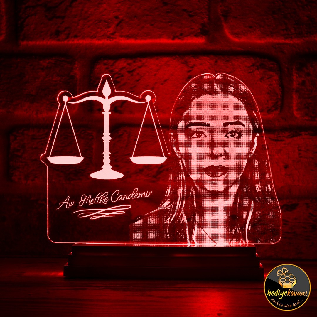 Avukata Hediye Meslek Hediyeleri 3D Lamba