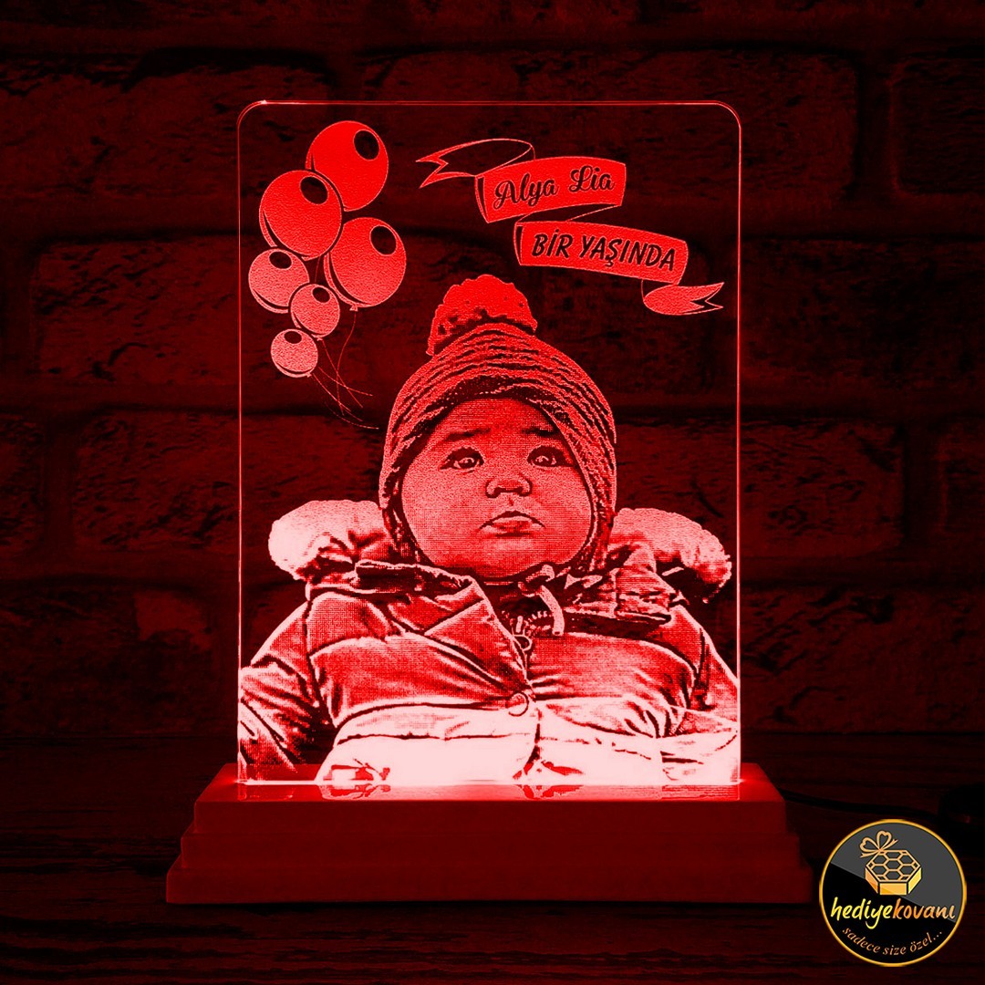Erkek Çocuğa Hediye Balonlu 3D Lamba