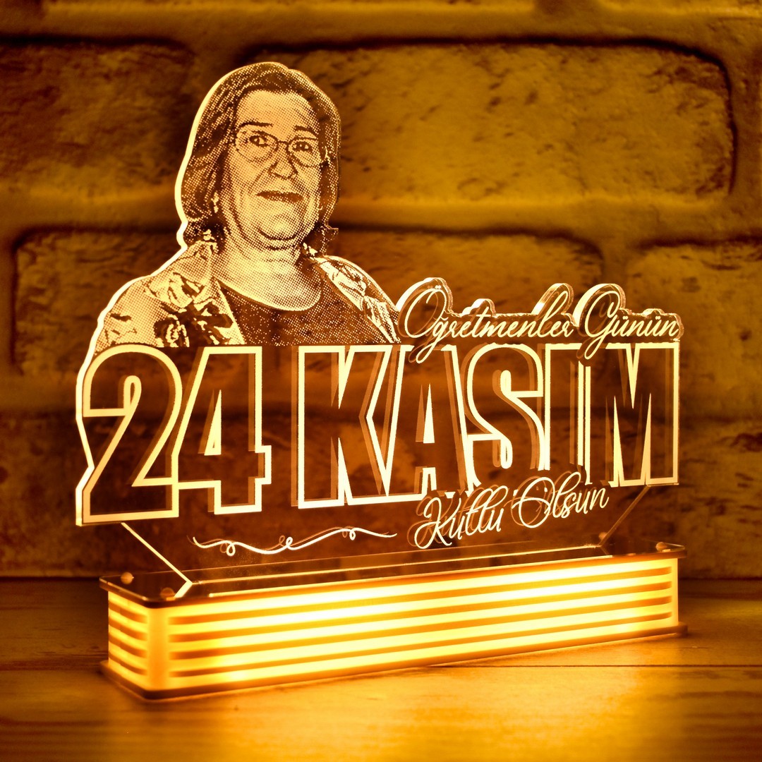 Öğretmenler Günü Hediyesi Kişiye Özel 3D Lamba