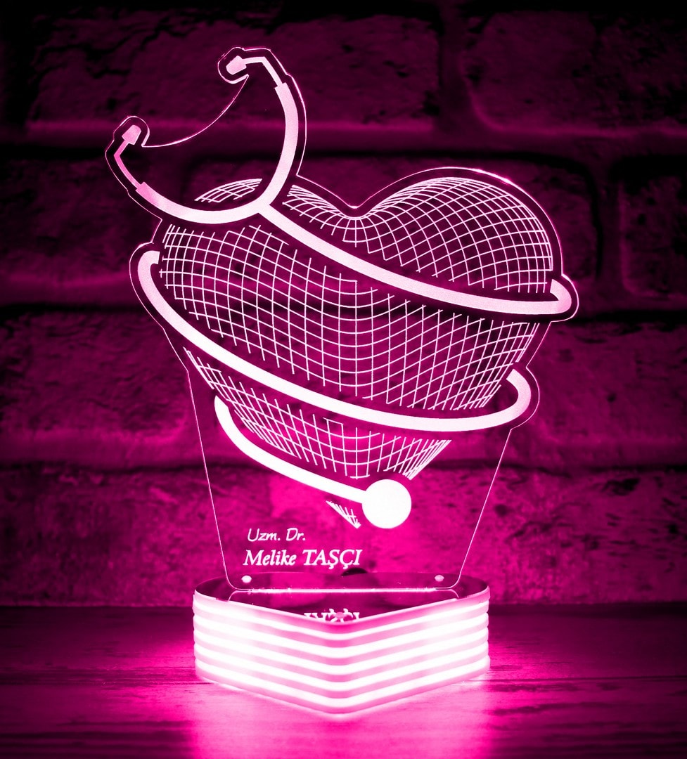 Doktora Hediye Kişiye Özel 3D Lamba