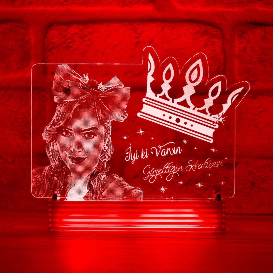 Prenses Kadınlara Hediye Resimli Lamba