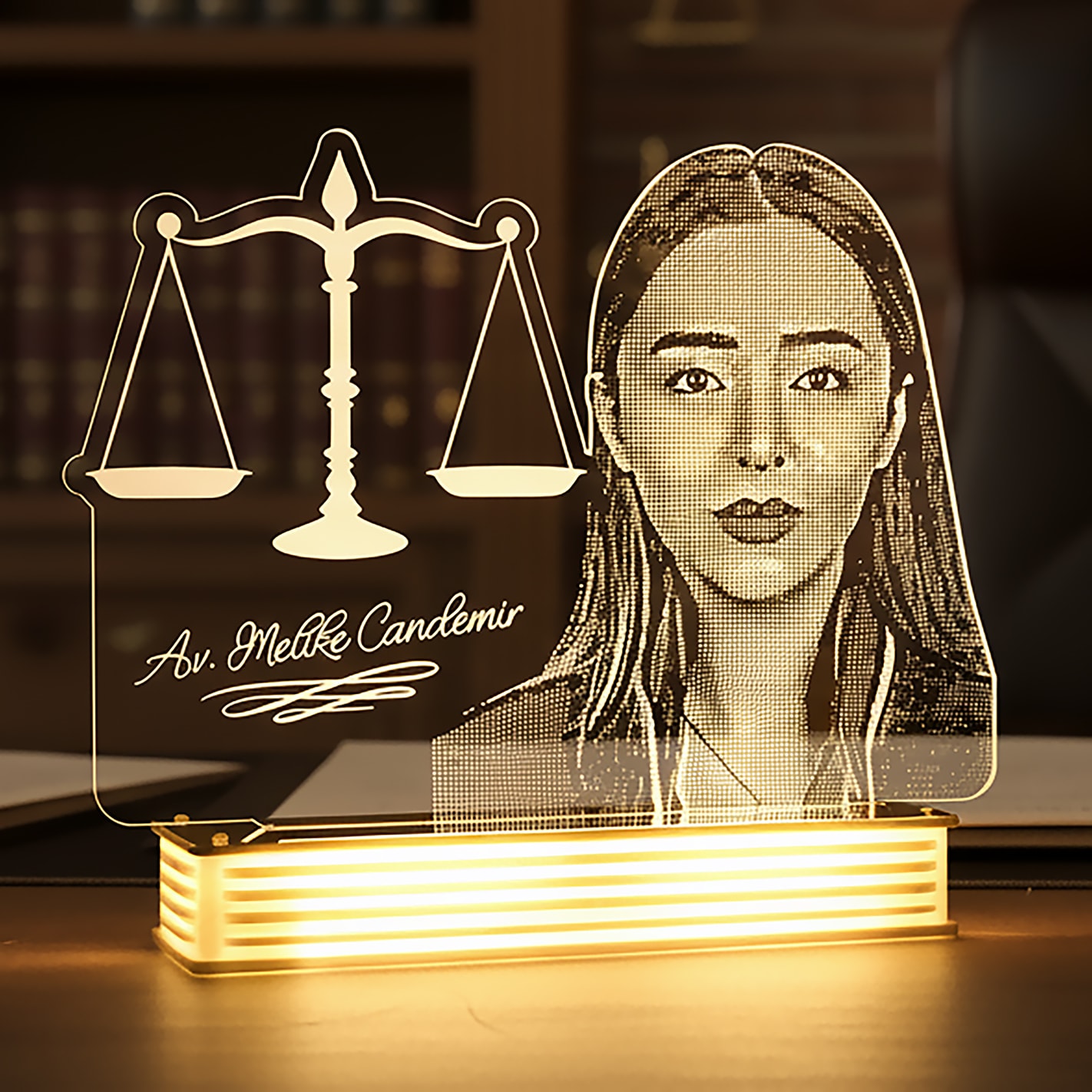 Avukata Hediye Meslek Hediyeleri 3D Lamba