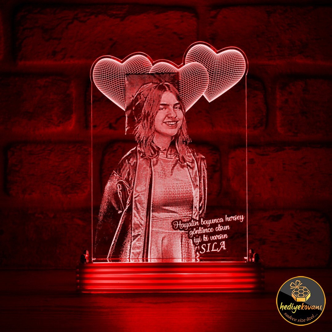 Yeni Mezunlara Mezuniyet Hediyesi Kişiye Özel 3D Lamba