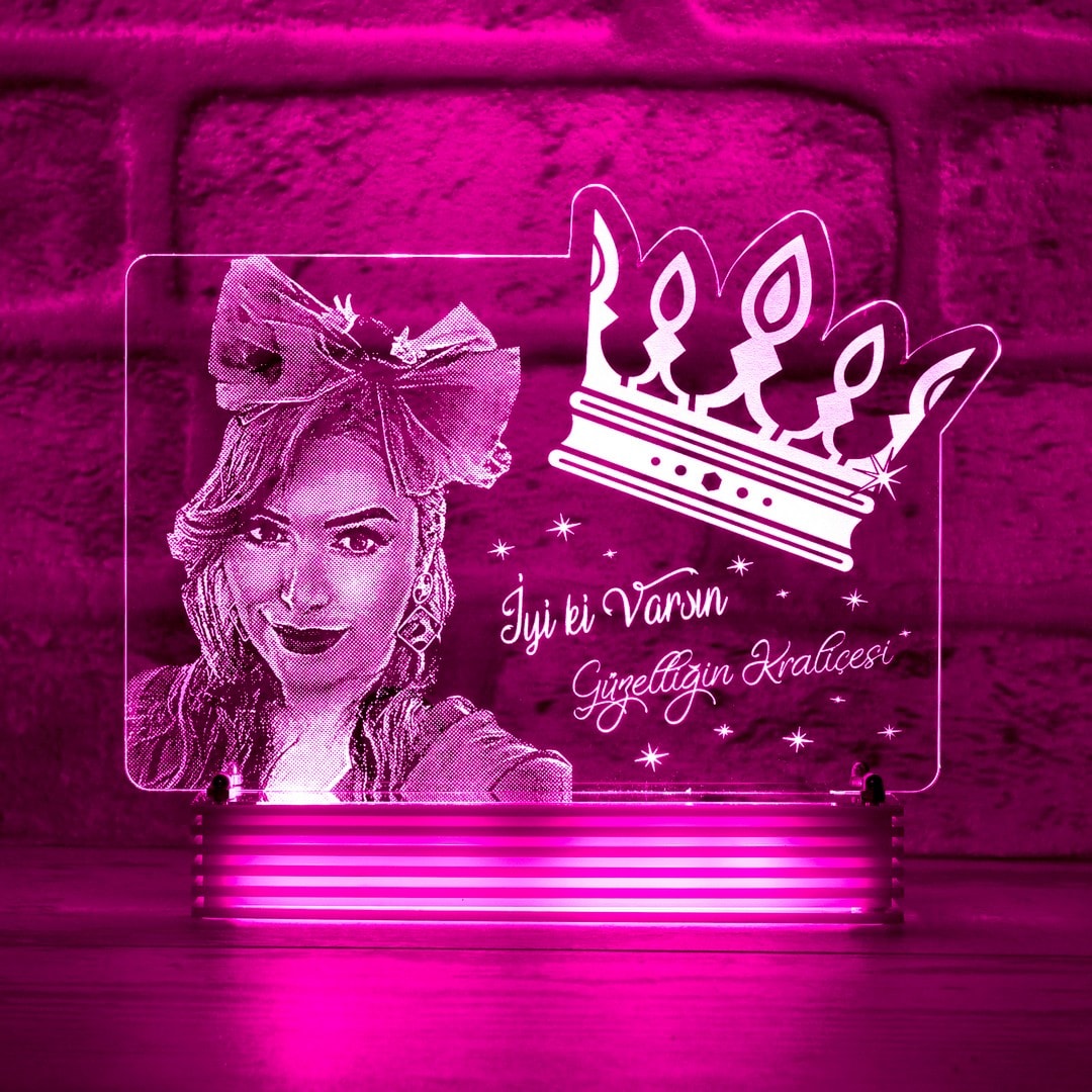 Prenses Kadınlara Hediye Resimli Lamba