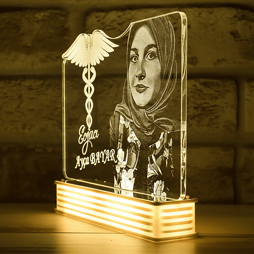 Eczacıya Hediye Meslek Hediyeleri Kişiye Özel 3D Lamba