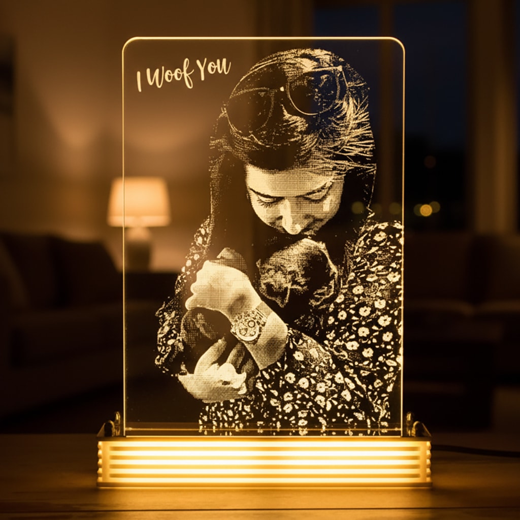 Hayvanseverlere Hediye Kişiye Özel 3D Lamba