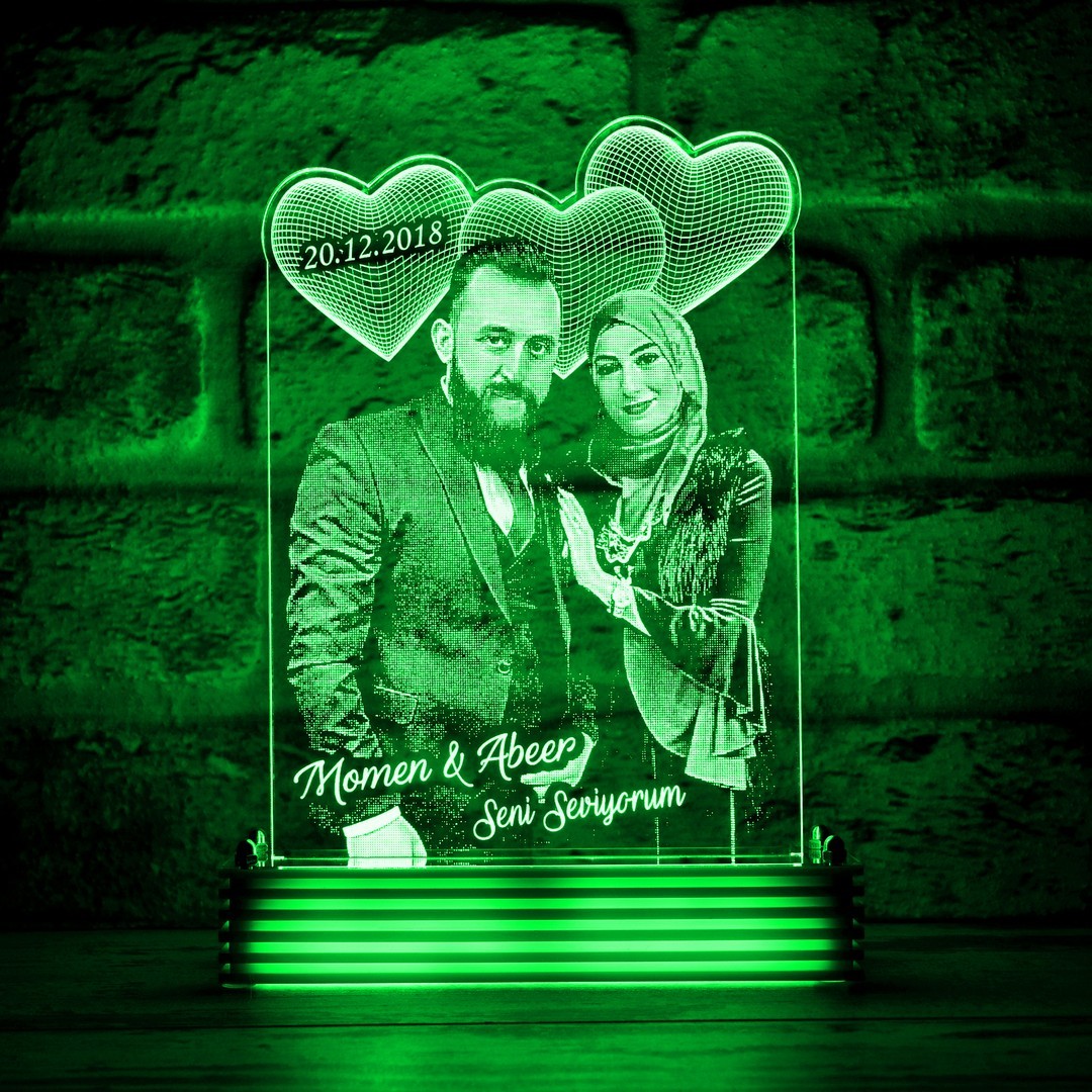Eşe Hediye 3D Lamba
