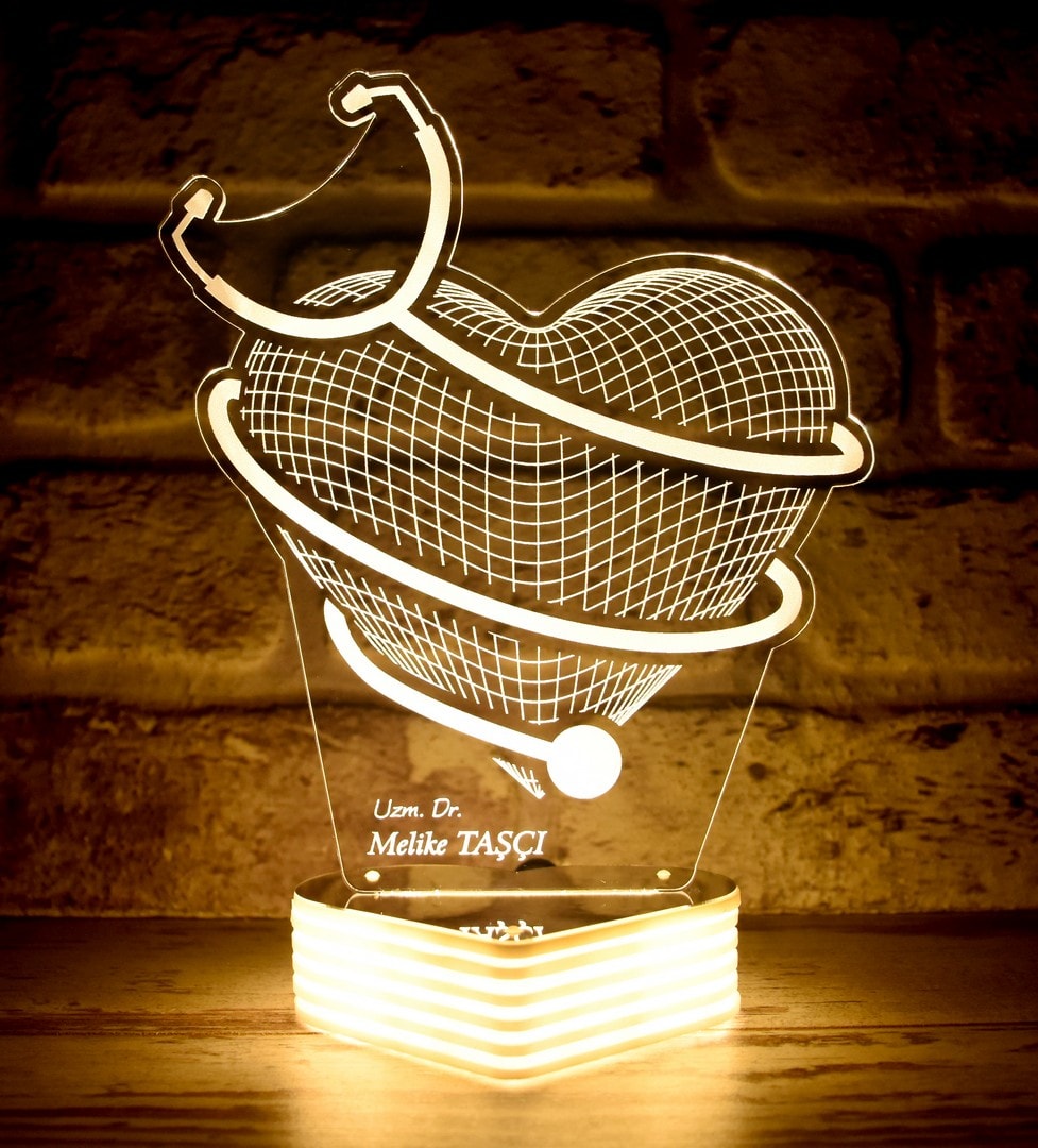 Doktora Hediye Kişiye Özel 3D Lamba