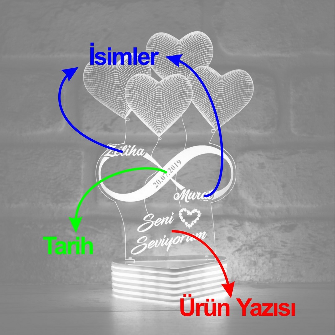 Sonsuzluk Lambası Sevgililer Günü Hediyesi, Sevgiliye Hediye Aydınlatma