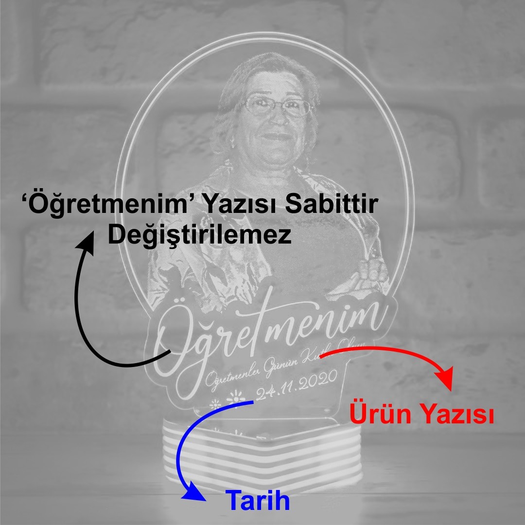 Öğretmenler Gününe Özel Hediye 3D Lamba