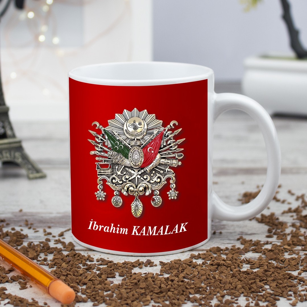 Osmanlı Tuğrası Kişiye Özel Kupa Bardak