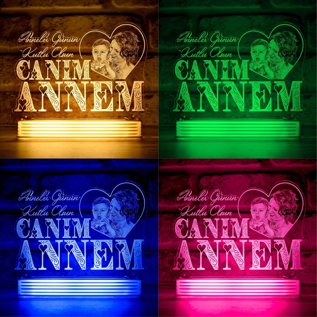 Canım Annem Hediyesi 3D Lamba