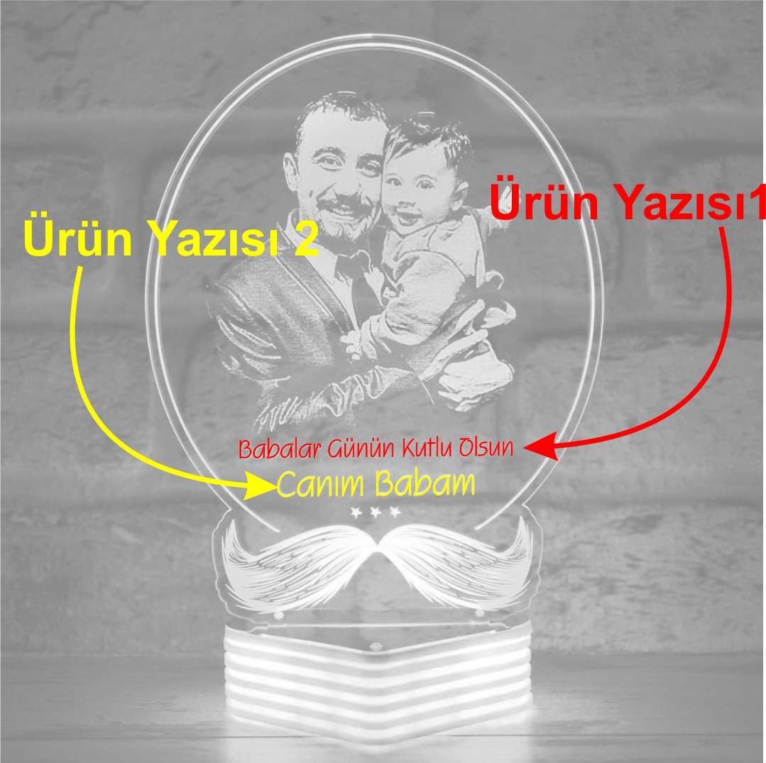 Babalar Günü Hediyesi, Babalara Özel Fotoğraflı Lamba