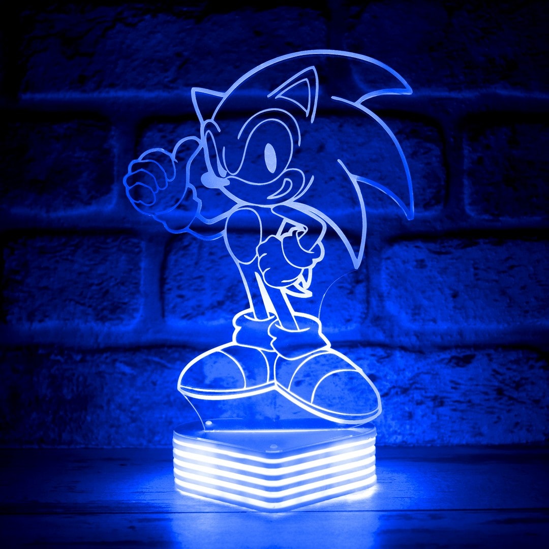 Sonic Çizgi Film ve Oyun Karakteri 3D Lamba