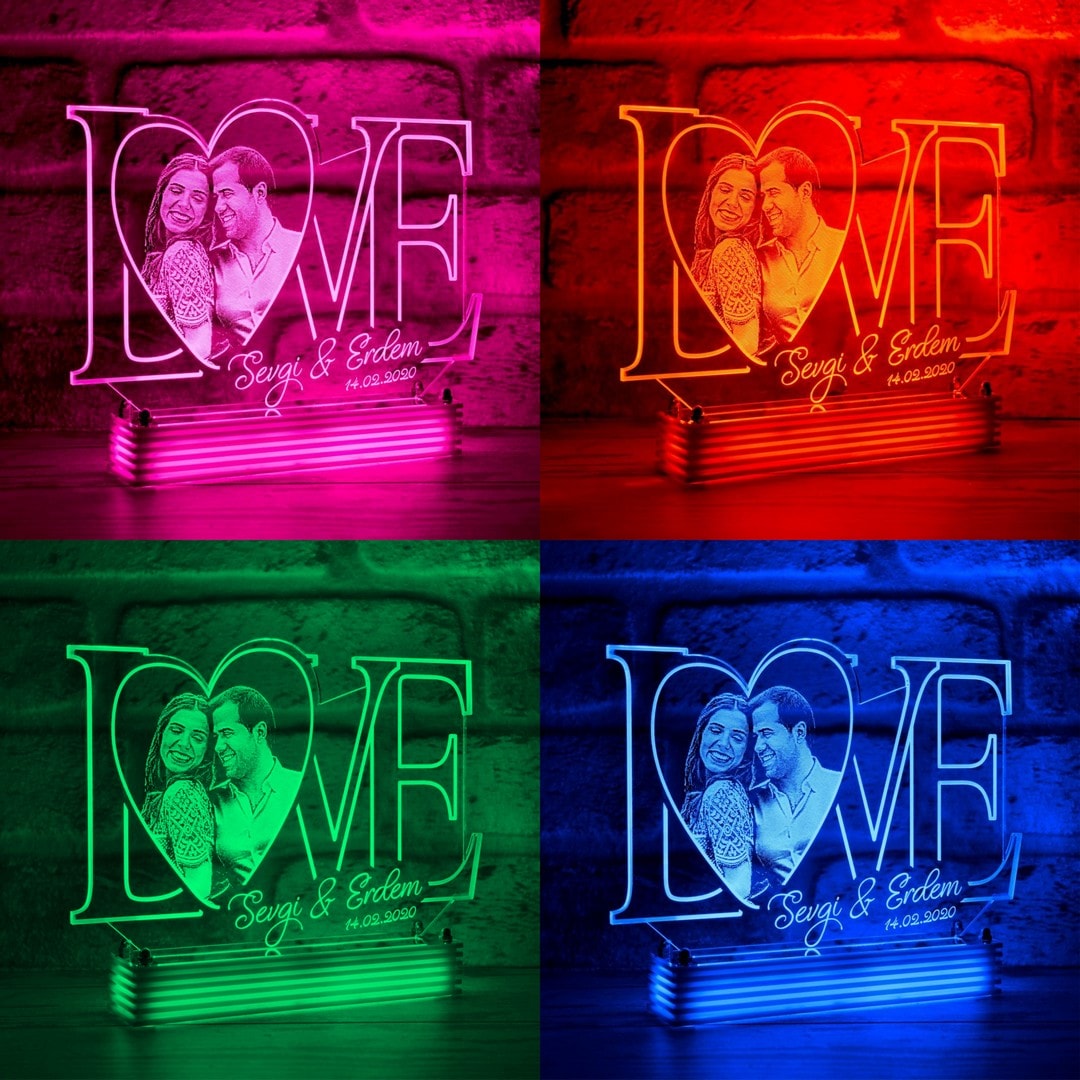 Sevgililer Günü Hediyesi, LOVE 3d Lamba