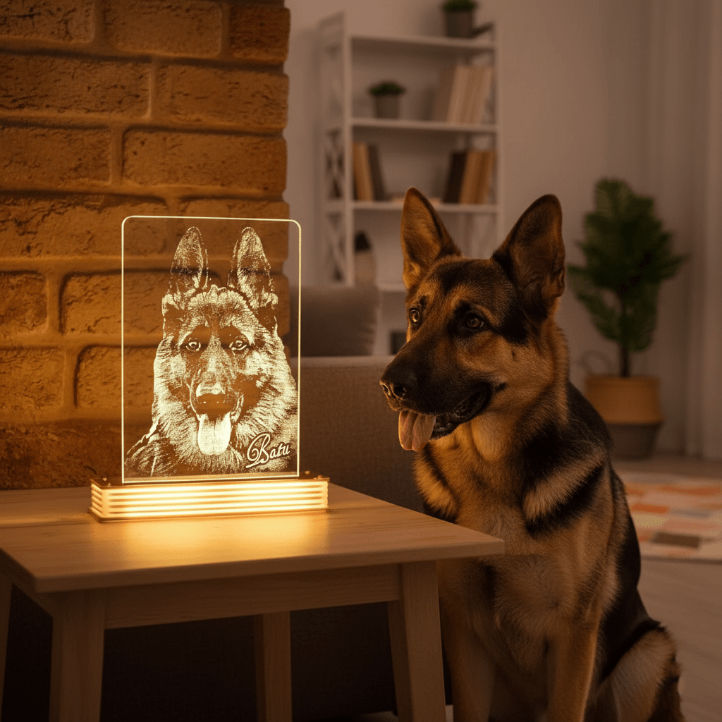 Köpek Sahiplerine Hediye Hayvanseverlere Hediye 3D Lamba