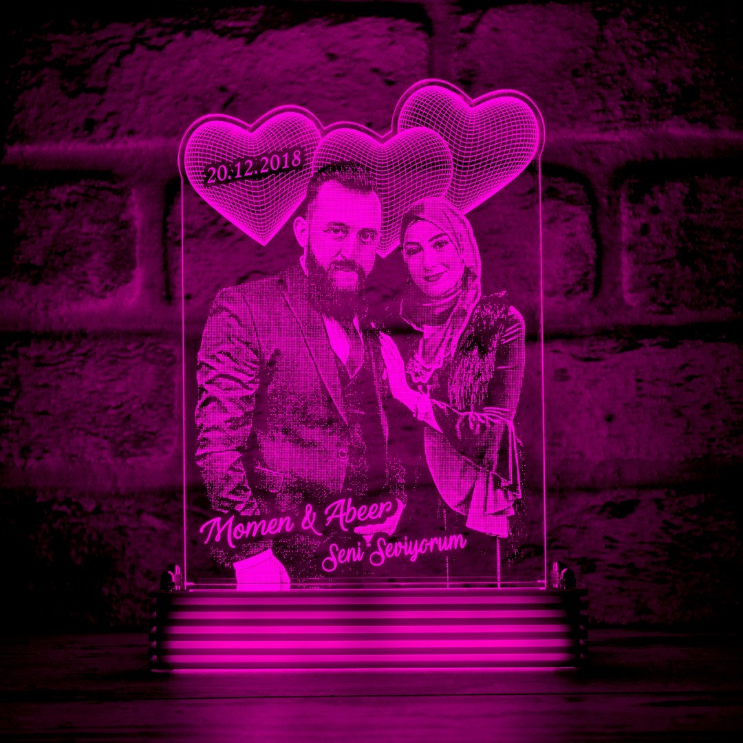 Eşe Hediye 3D Lamba