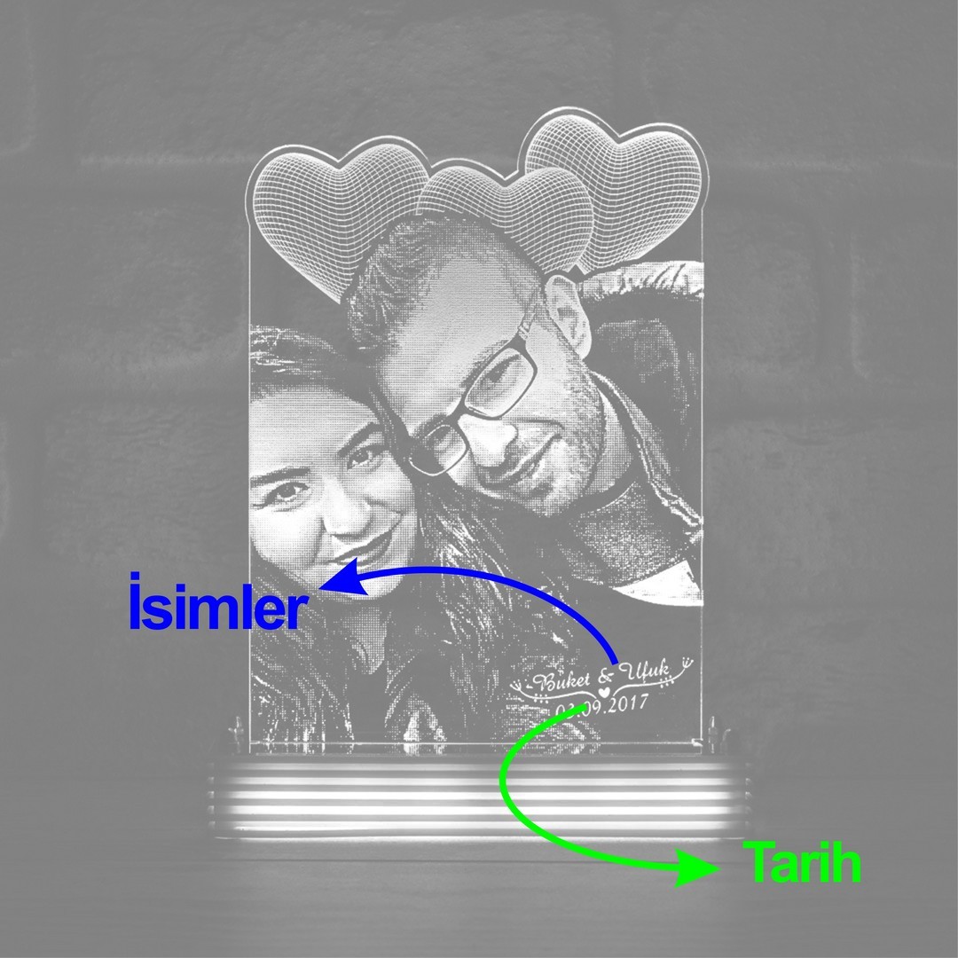 Fotoğraflı Sevgiliye Hediye LED Lamba