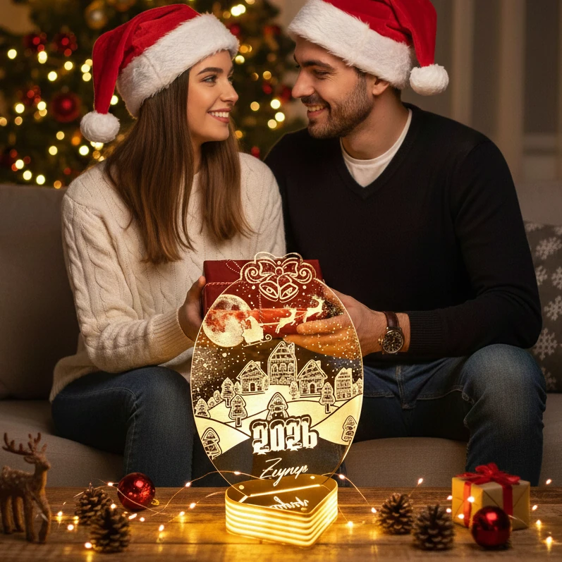 Kişiye Özel Yılbaşı Hediyesi LED Lamba