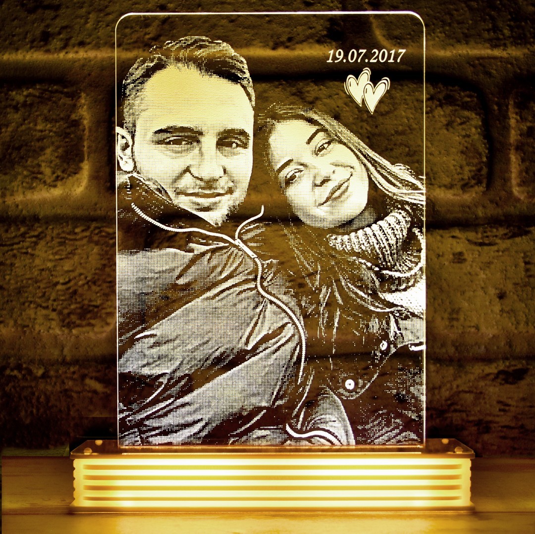 Çiftlere Özel Sevgiliye Hediye, Fotoğraflı LED Aydınlatma