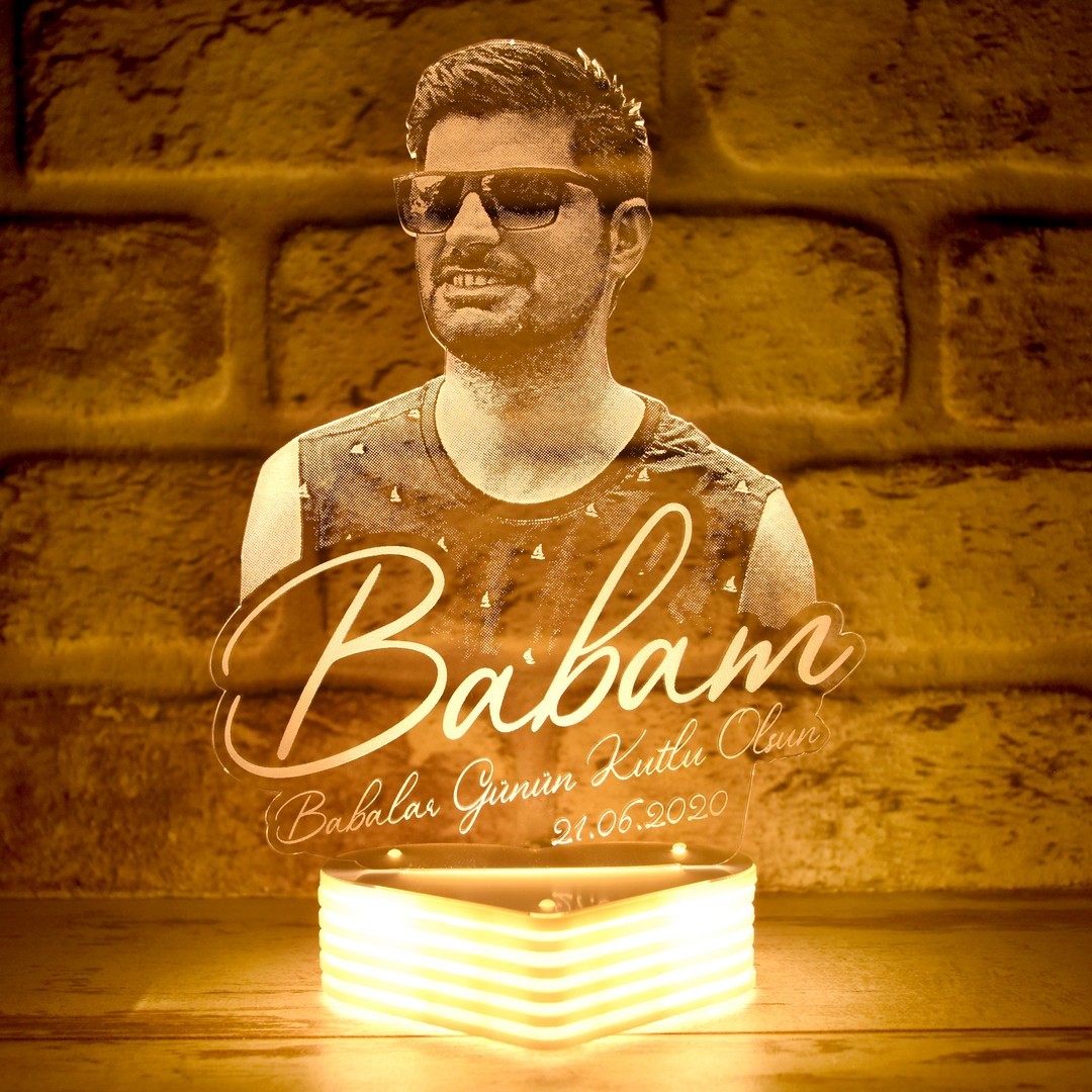 Babalar Günü Hediyesi, Babama Hediye 3D Led Lamba