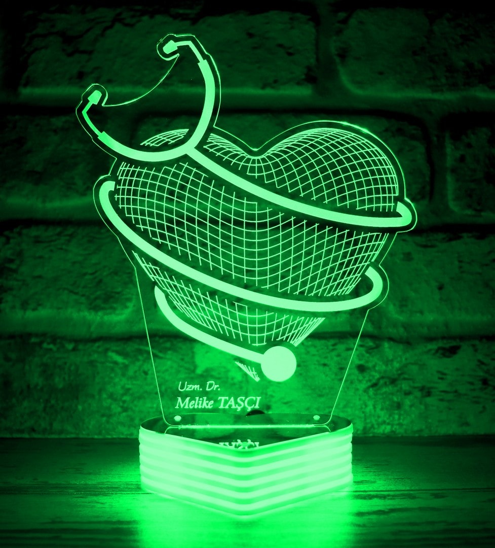 Doktora Hediye Kişiye Özel 3D Lamba