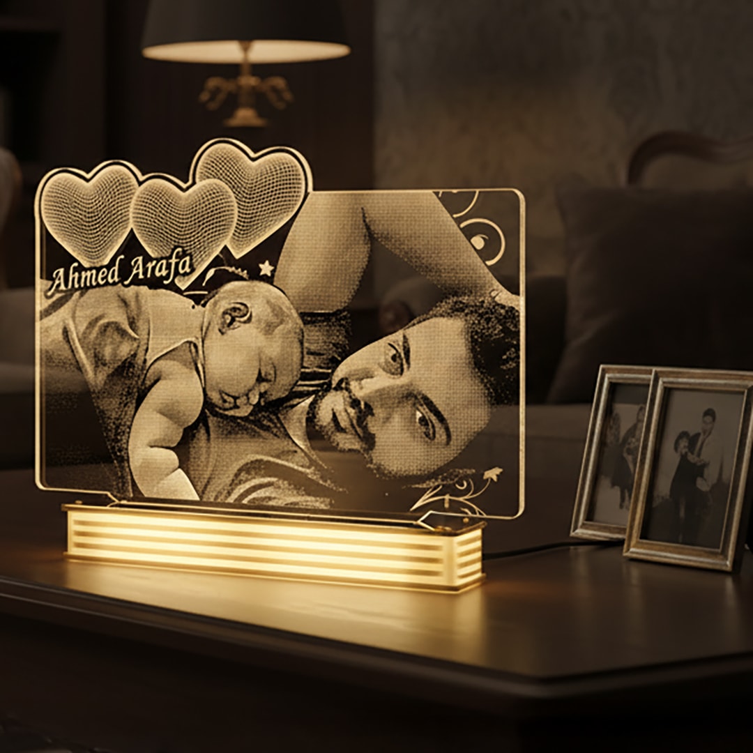 Aileye Hediye Babalara Özel 3D Lamba