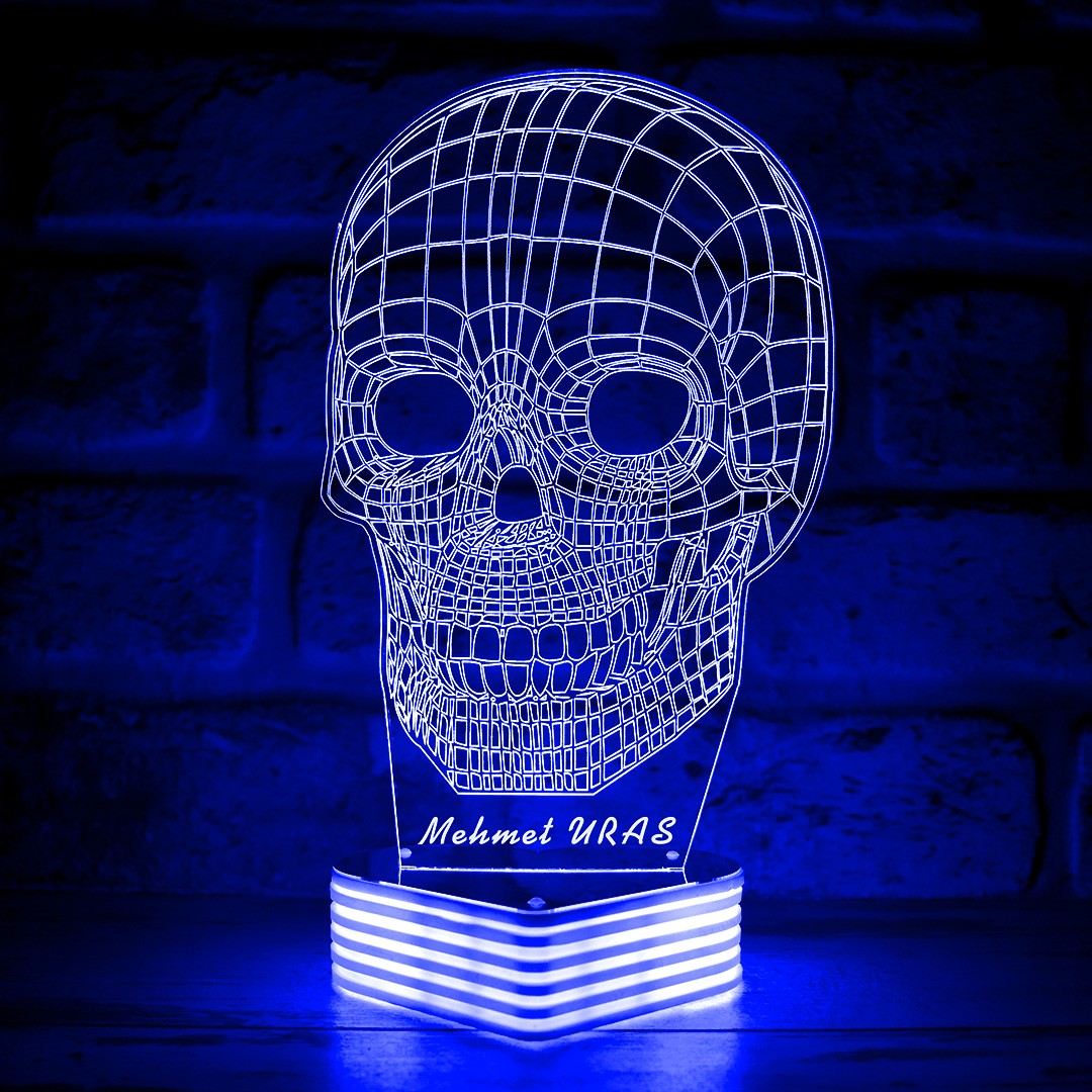 Kuru Kafa Led Lamba, KURUKAFA 3D LED LAMBA