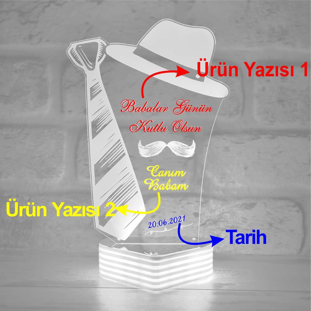 En Güzel Babalar Günü Hediyesi 3D Lamba