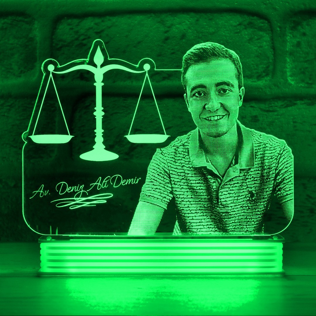 Avukata Hediye Meslek Hediyeleri Resimli 3D Lamba