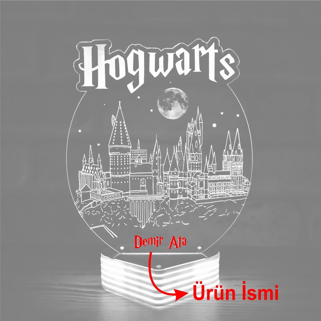 Harry Potter Hogwarts Kalesi Kişiye Özel 3D LED Lamba