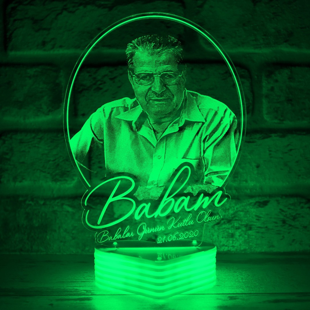 Babaya Hediye, Fotoğraflı 3D Lamba