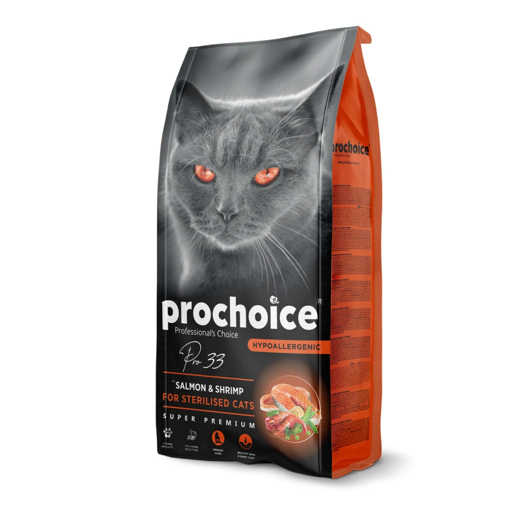 PROCHOICE Pro33 Salmon&Shrimp Sterilised Cats 15 KG
