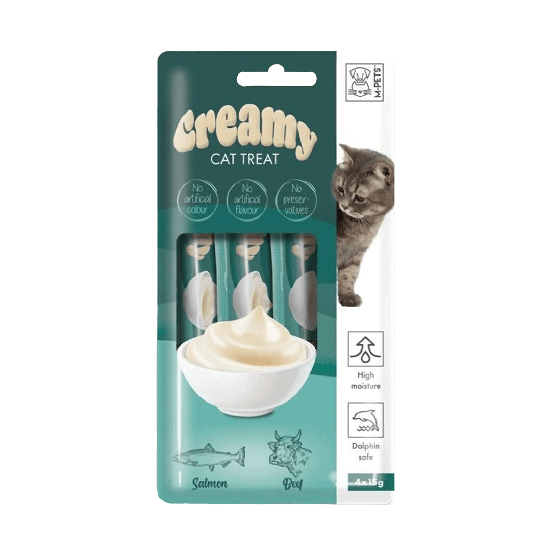 M-PETS CREAMY SOMON BALIKLI BİFTEKLİ KEDi ÖDÜLÜ 4X15GR