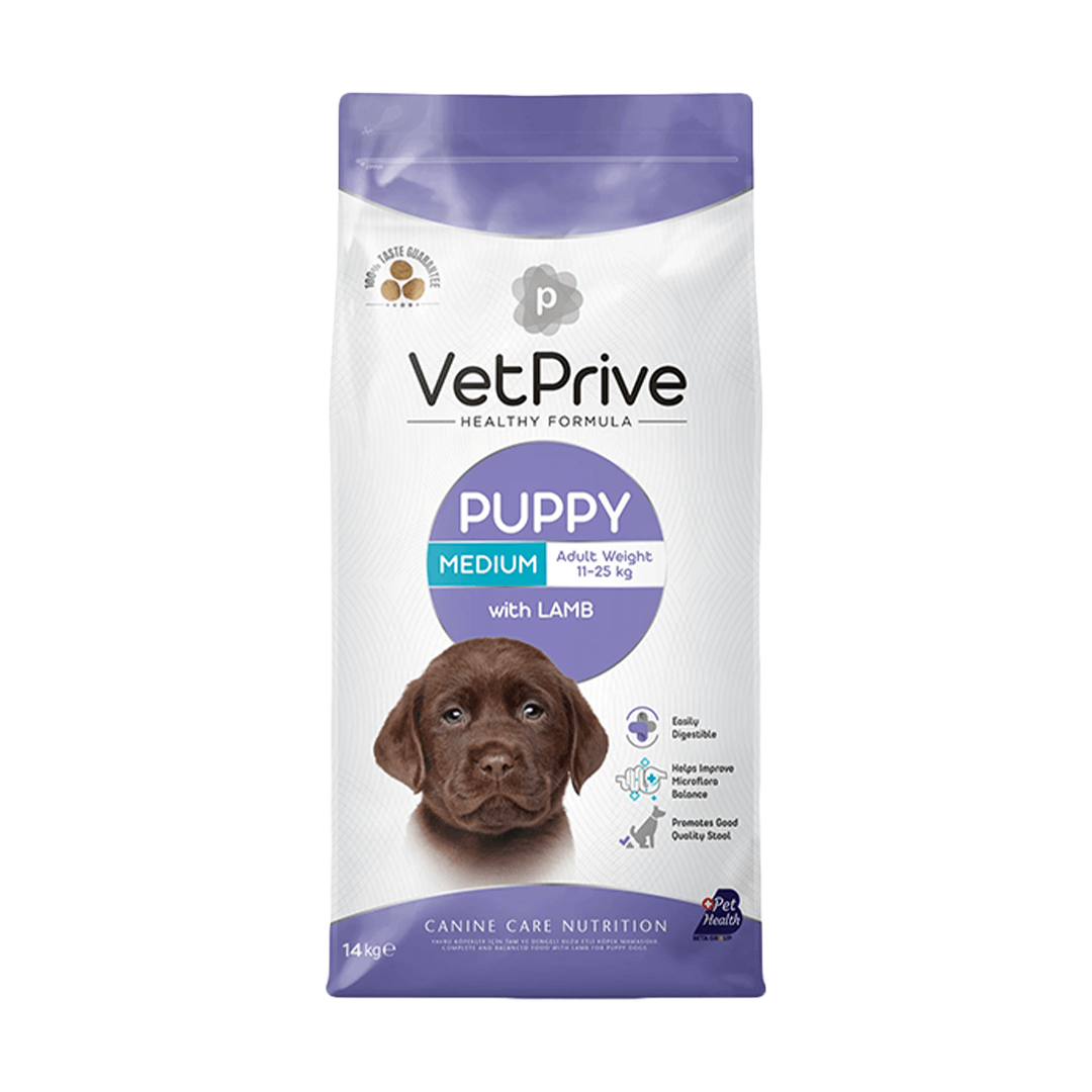 VET PRİVE DOG PUPPY MEDİUM WİTH LAMB 14 KG