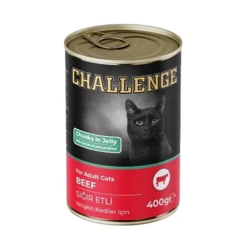 CHALLENGE KONSERVE KEDİ YETİŞKİN SIĞIR ETLİ 400 GR