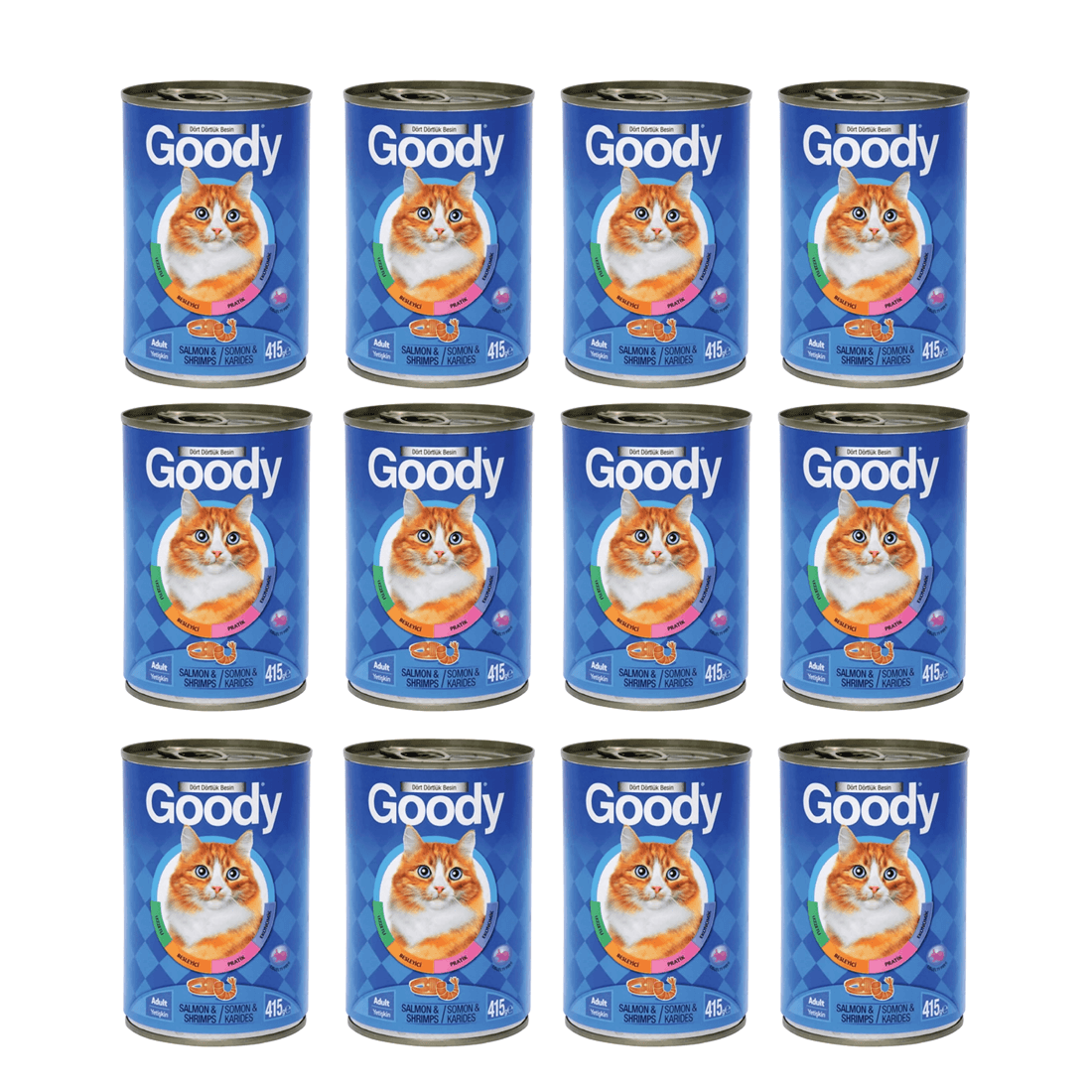 GOODY SOMONLU YETİŞKİN KEDİ KONSERVESİ 400 GR (12Lİ)